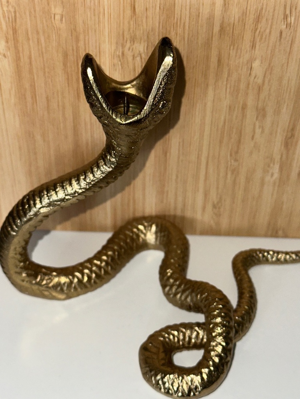 Threshold Gold Snake Candle Holder Halloween Whimsigoth decor - Picture 2 of 8